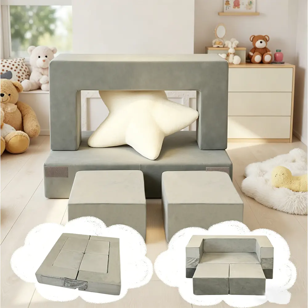Set di divani pieghevoli per bambini in quattro pezzi