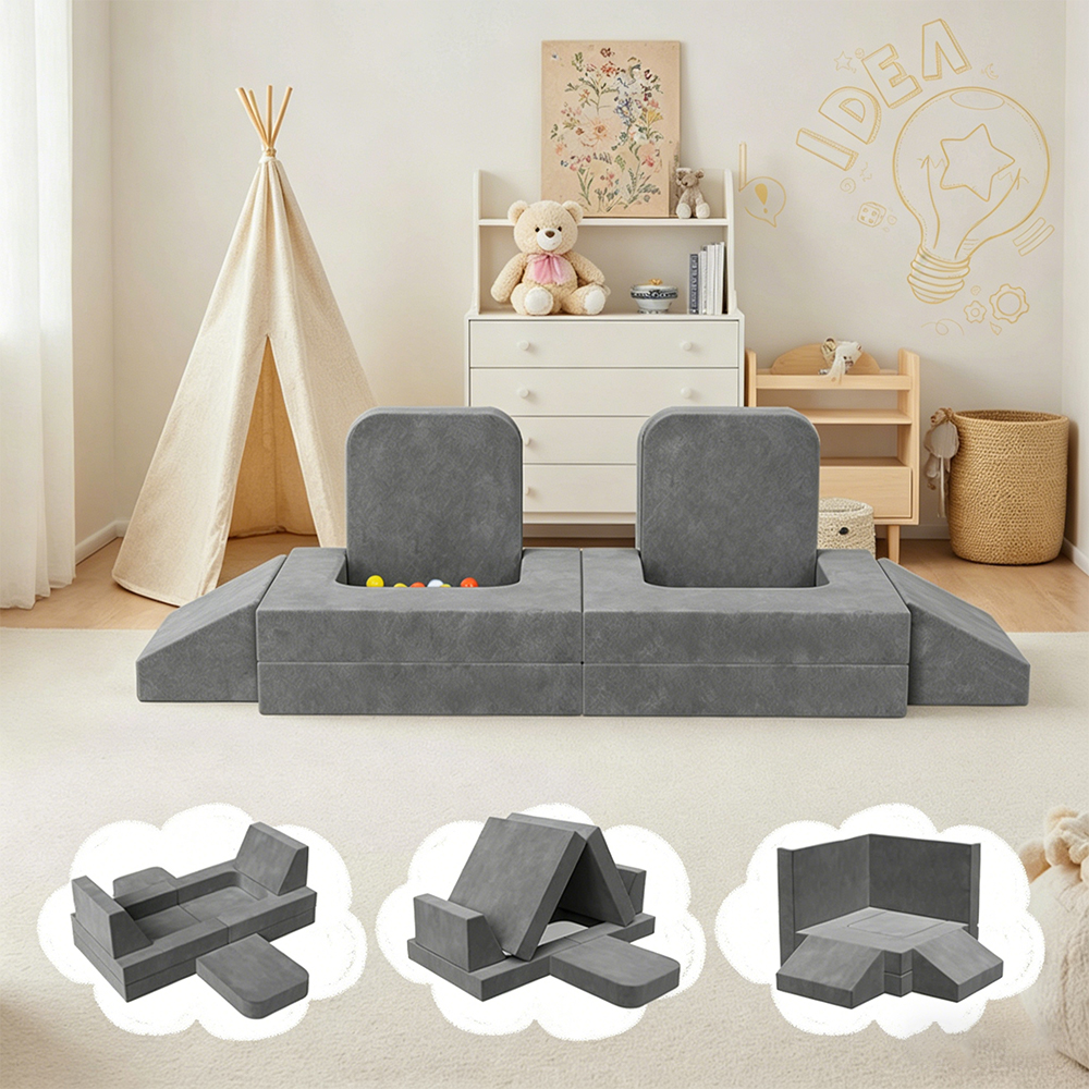 Set di divani pieghevoli per bambini da otto pezzi