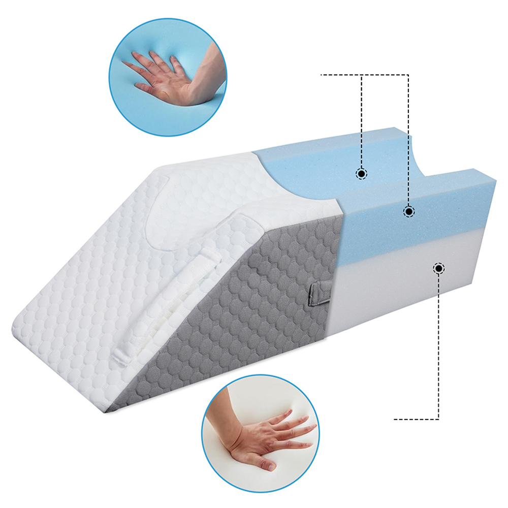 Cuscino per gambe in memory foam scanalato