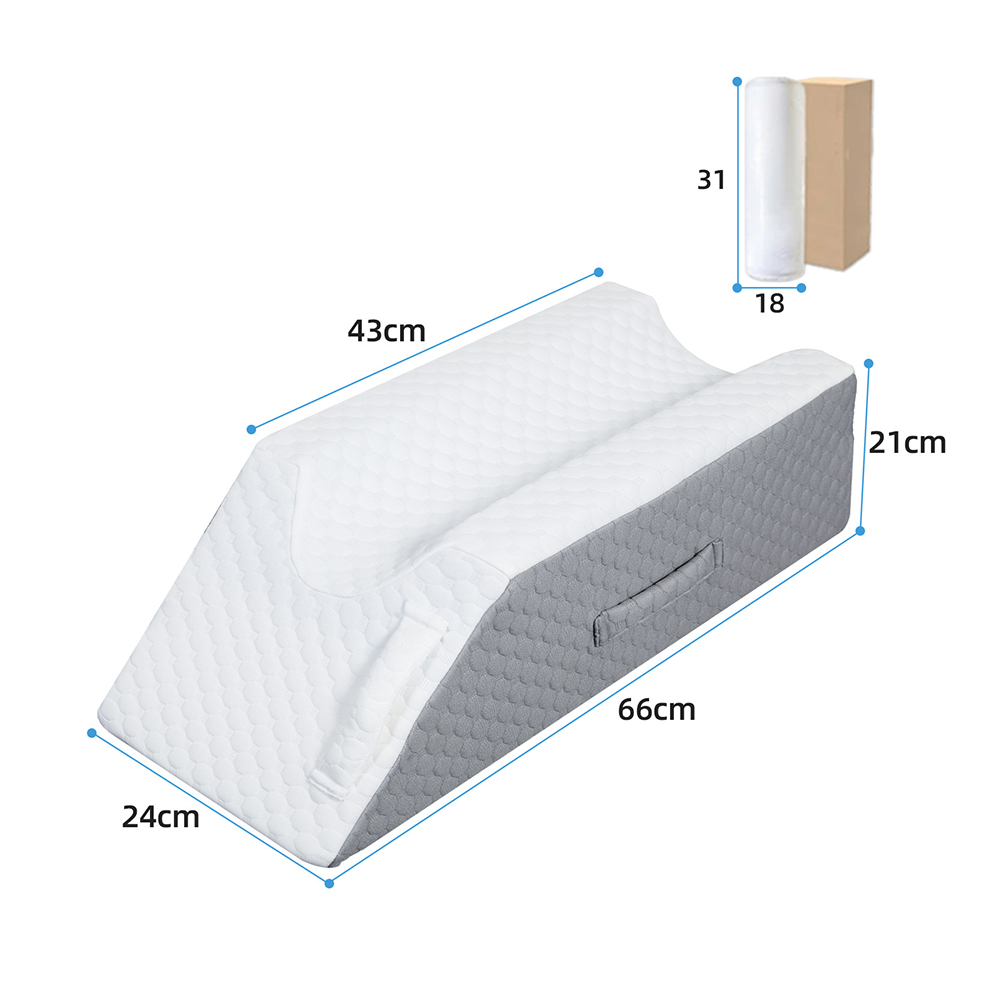 Cuscino per gambe in memory foam scanalato