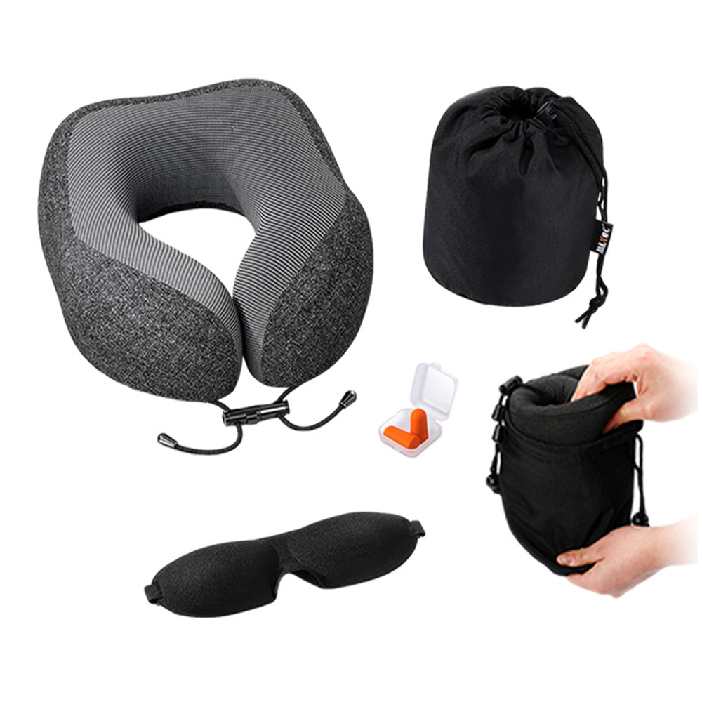 Cuscino per il collo rimovibile in memory foam a forma di U