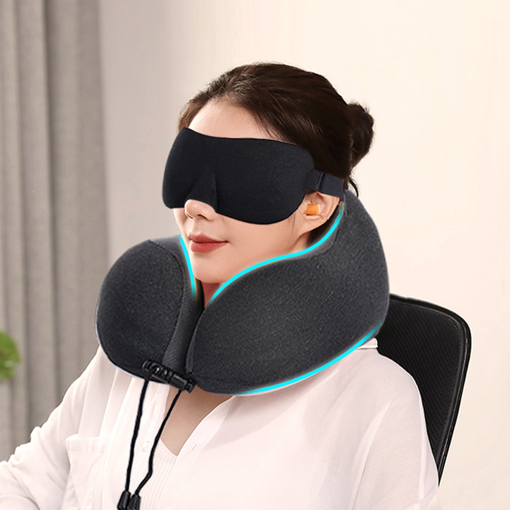 Cuscino per il collo rimovibile in memory foam a forma di U