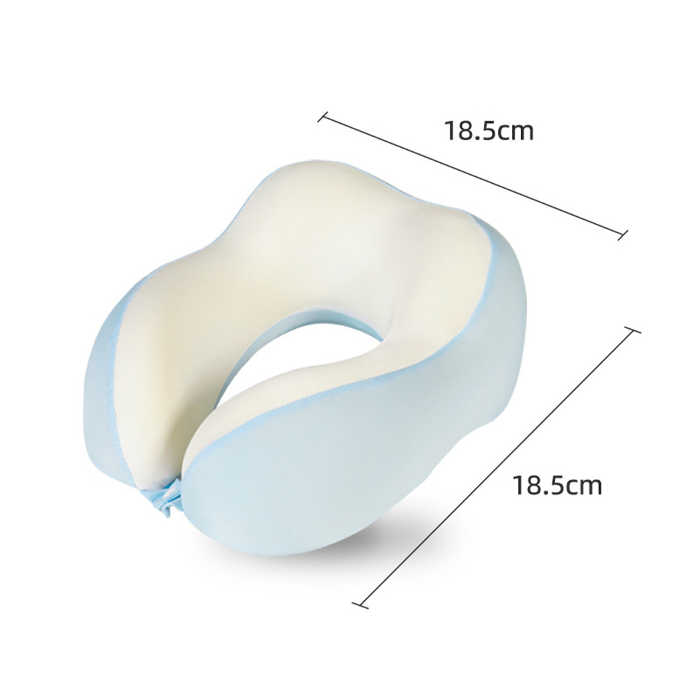 Cuscino cervicale a U in memory foam seta latte