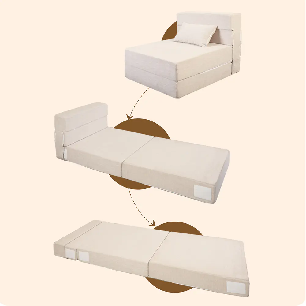 Divano pieghevole bianco