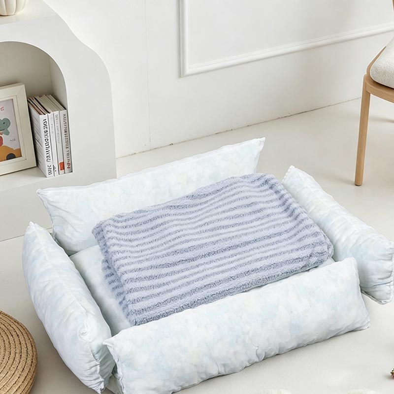 Letto per animali a strisce