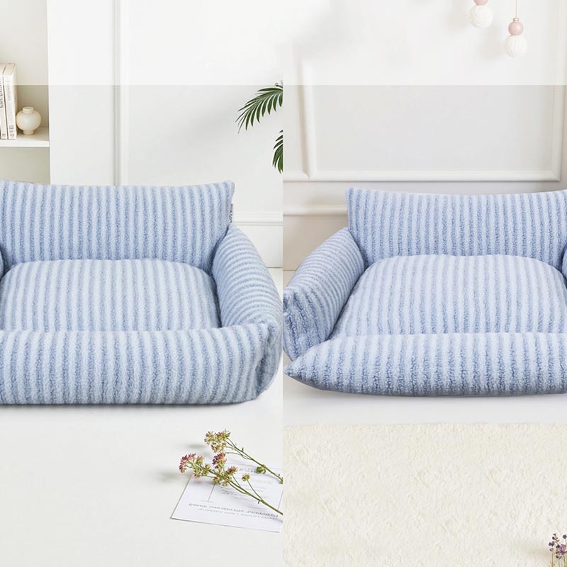 Letto per animali a strisce