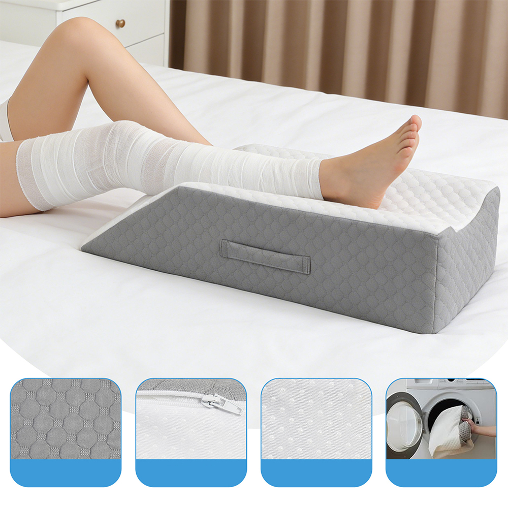 Cuscino per gambe in memory foam scanalato